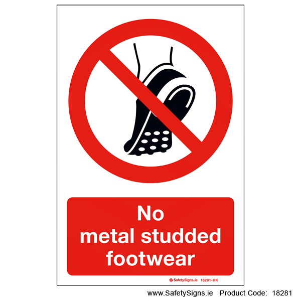 No Metal Studded Footwear - 18281
