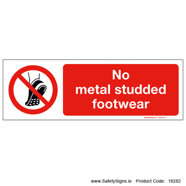 No Metal Studded Footwear - 18282