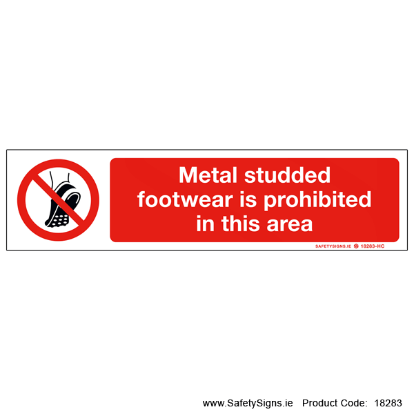 No Metal Studded Footwear - 18283