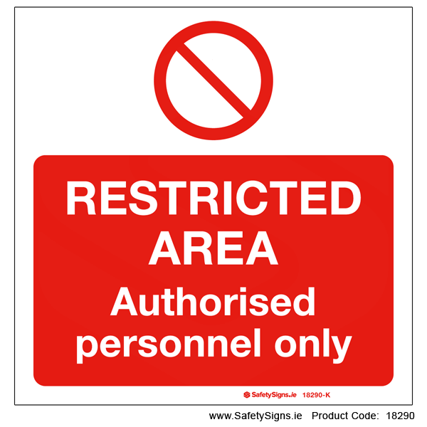 Restricted Area - 18290