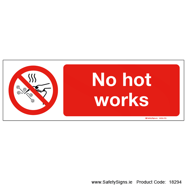 No Hot Works - 18294