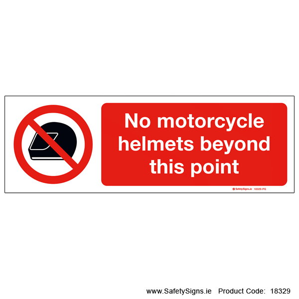 No Motorcycle Helmets - 18329