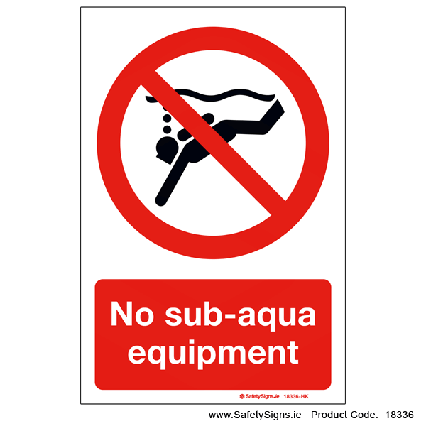 No Sub-aqua Equipment - 18336