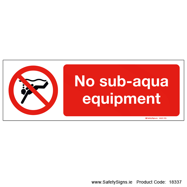 No Sub-aqua Equipment - 18337