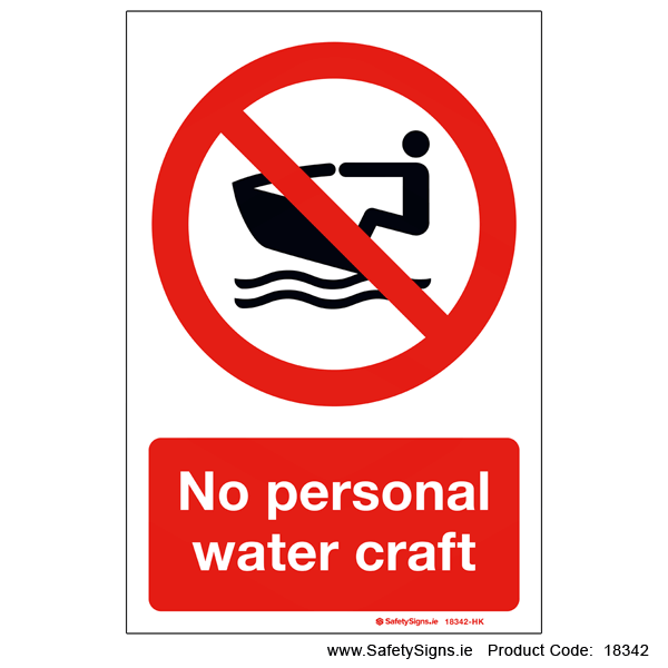 No Personal Water Craft - 18342