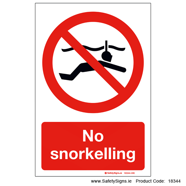 No Snorkelling - 18344
