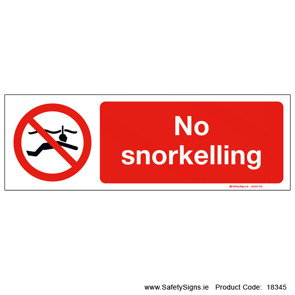 No Snorkelling - 18345