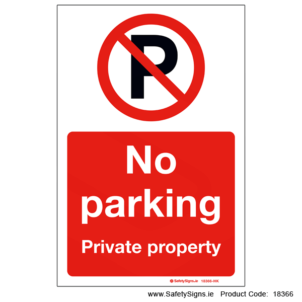 No Parking Private Property - 18366