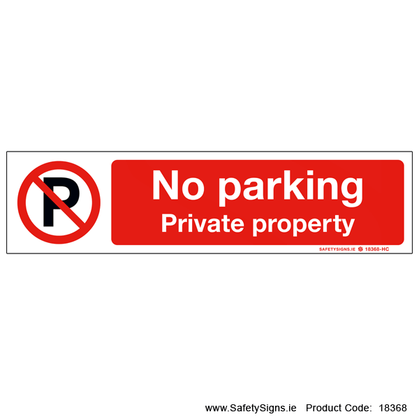 No Parking Private Property - 18368