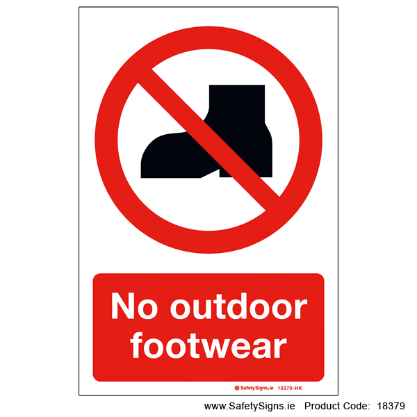 No Outdoor Footwear - 18379