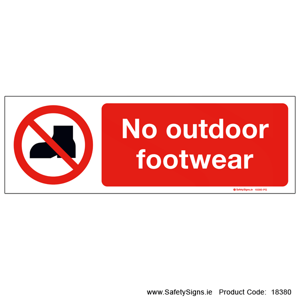 No Outdoor Footwear - 18380