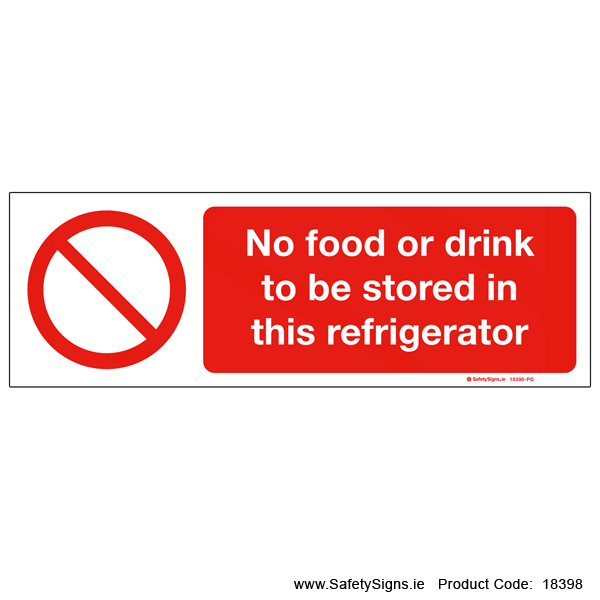 No Food or Drink - 18398
