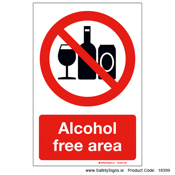 Alcohol Free Area - 18399