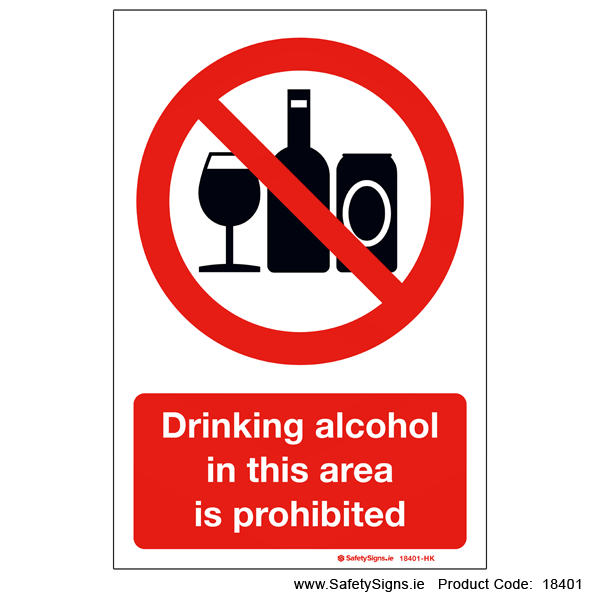 Drinking Alcohol Prohibited - 18401