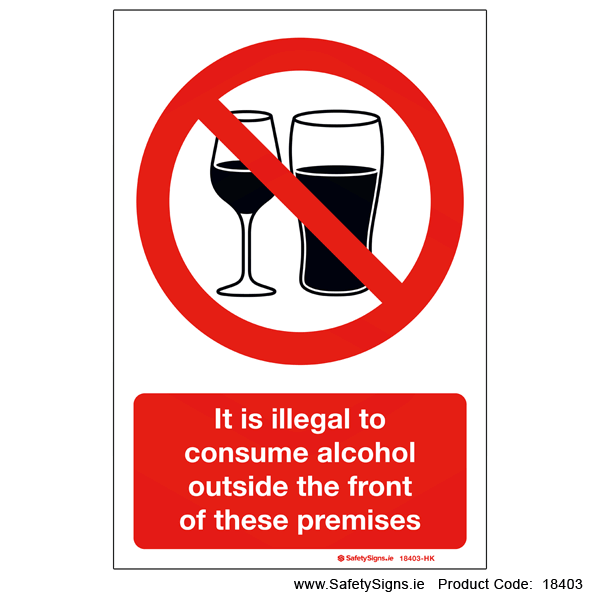 Illegal to Consume Alcohol - 18403