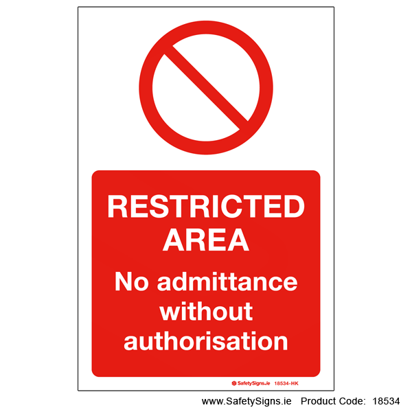 Restricted Area - 18534