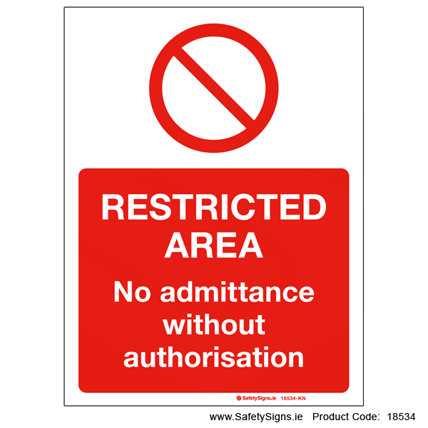 Restricted Area - 18534