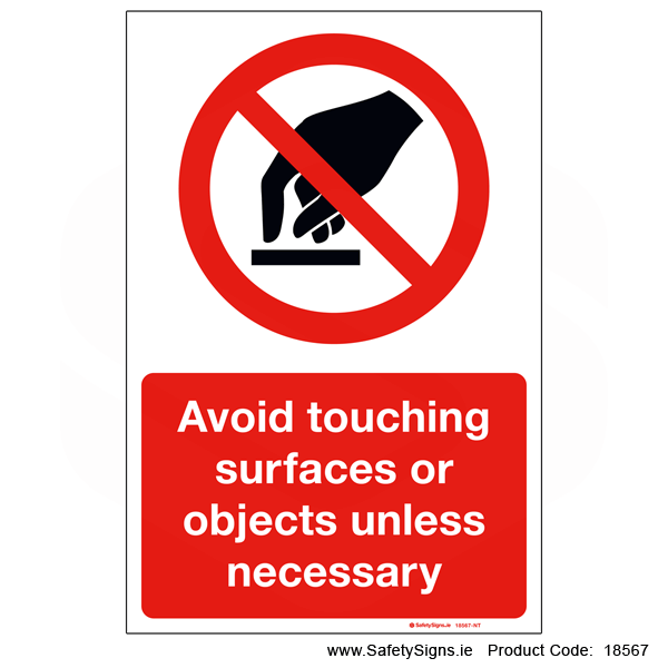 Avoid Touching Surfaces - 18567