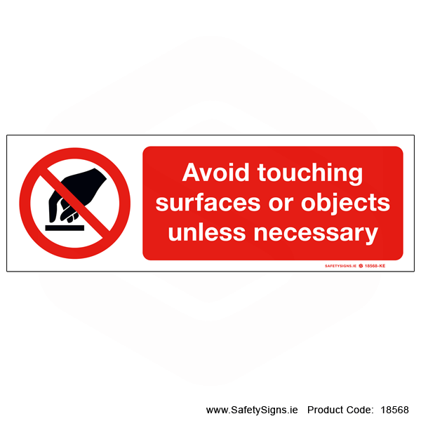 Avoid Touching Surfaces - 18568