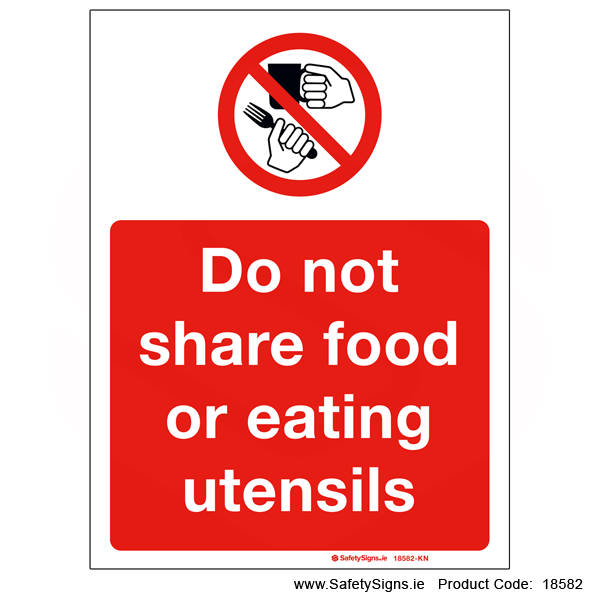 Do not Share Food or Eating Utensils - 18582