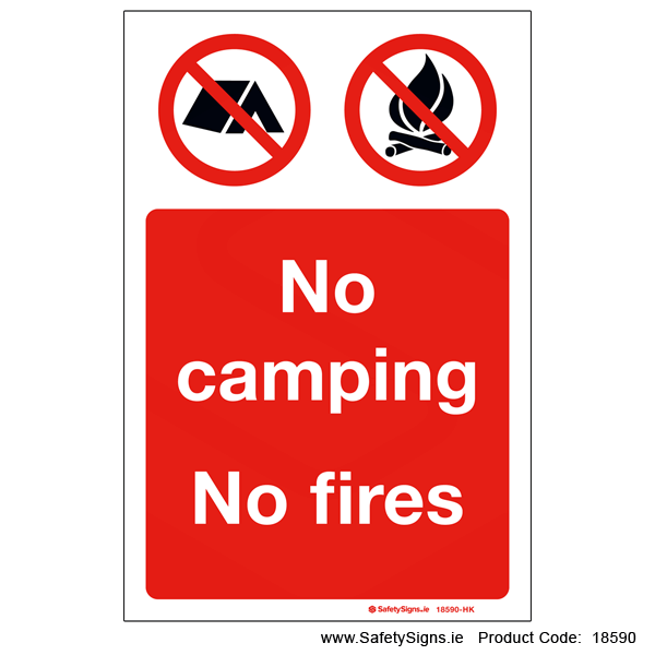 No Camping - No Fires - 18590