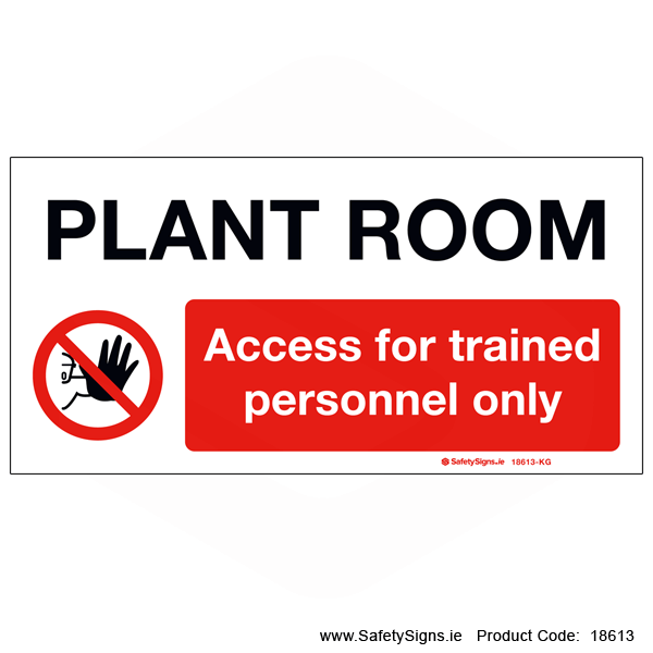Plant Room - Trained Personnel Only - 18613