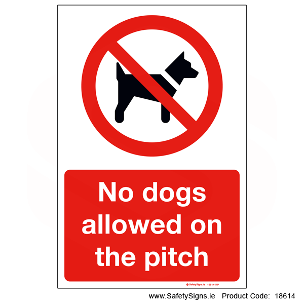 No Dogs Allowed on Pitch - 18614