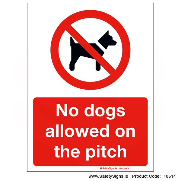No Dogs Allowed on Pitch - 18614