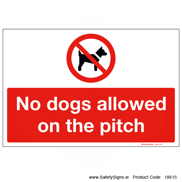 No Dogs Allowed on Pitch - 18615