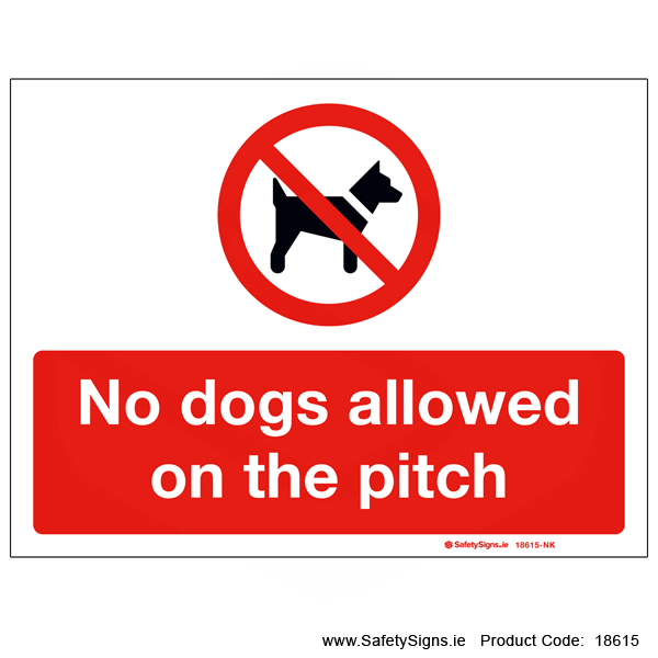 No Dogs Allowed on Pitch - 18615