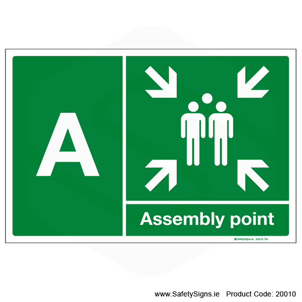 Fire Assembly Point SG302 - Letters A to E
