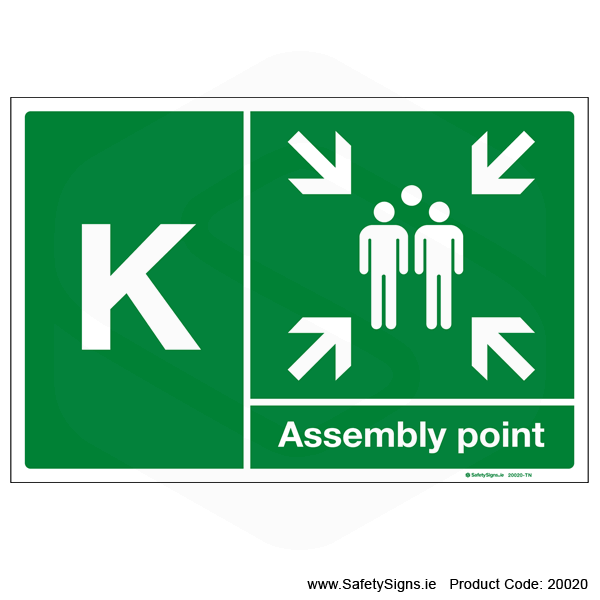 Fire Assembly Point SG302 - Letters K to O