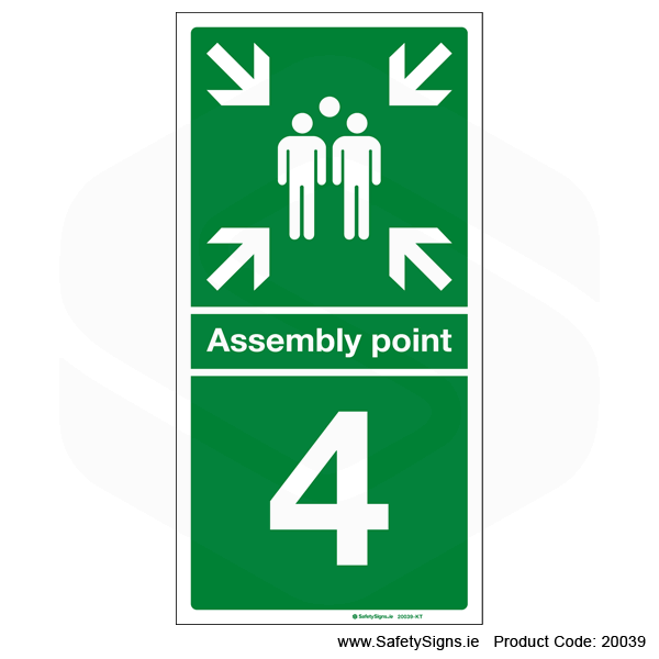 Fire Assembly Point SG303 - Numbers 1 to 5