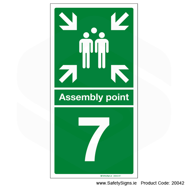 Fire Assembly Point SG303 - Numbers 6 to 9