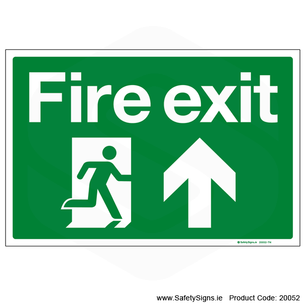 Fire Exit SG101 Arrow Up - 20052