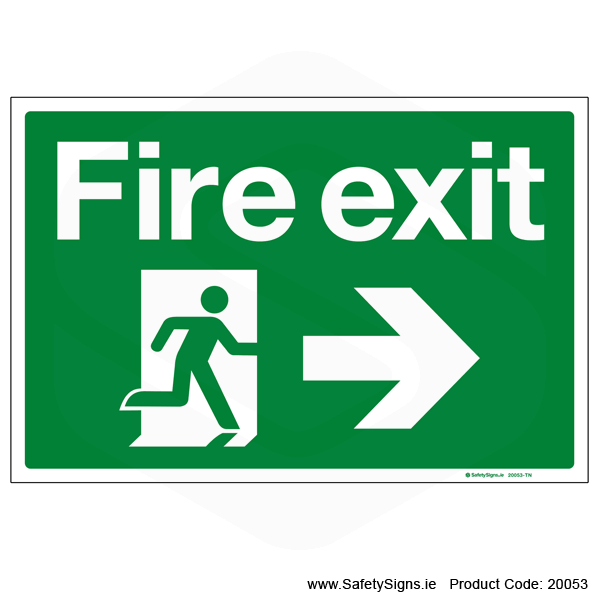 Fire Exit SG101 Arrow Right - 20053