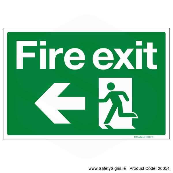 Fire Exit SG101 Arrow Left - 20054