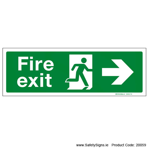 Fire Exit SG102 Arrow Right - 20059