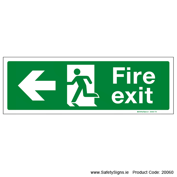 Fire Exit SG102 Arrow Left - 20060