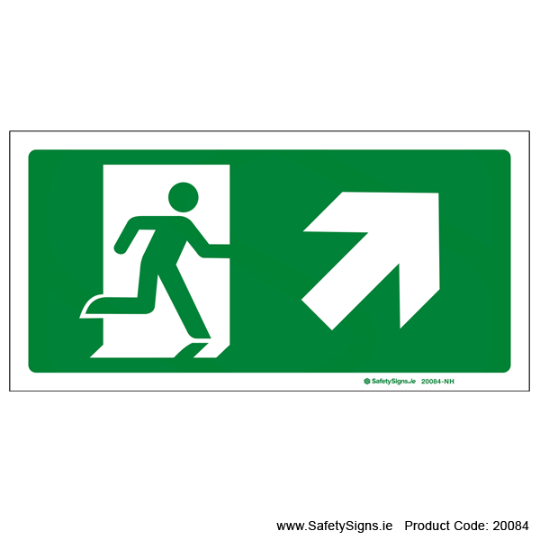 Emergency Exit SG106 Arrow Up Right - 20084