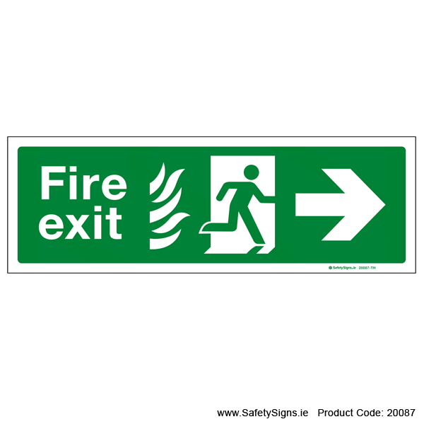 Fire Exit SG104 Arrow Right - 20087