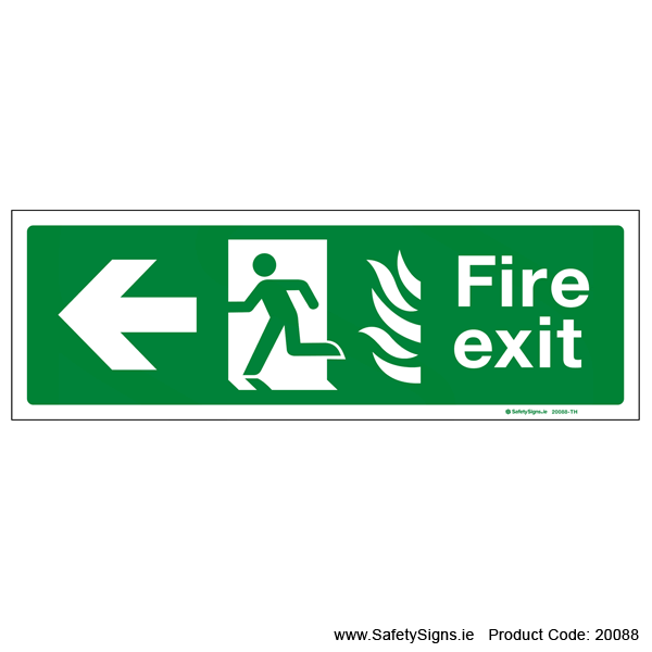 Fire Exit SG104 Arrow Left - 20088