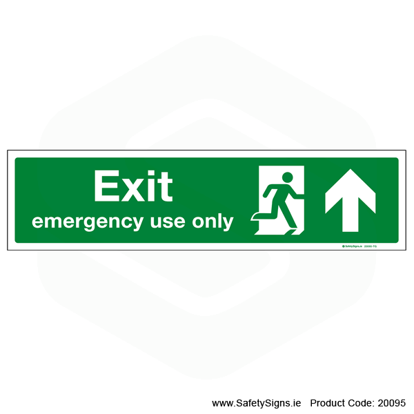 Exit Emergency Use SG107 Arrow Up - 20095