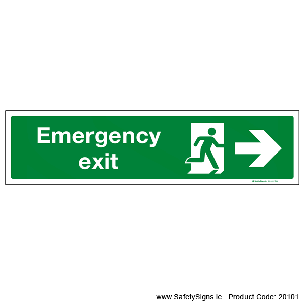 Emergency Exit SG108 Arrow Right - 20101
