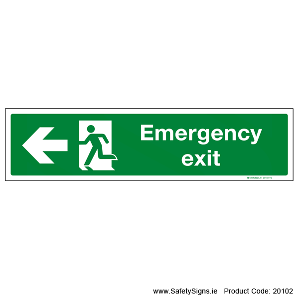 Emergency Exit SG108 Arrow Left - 20102