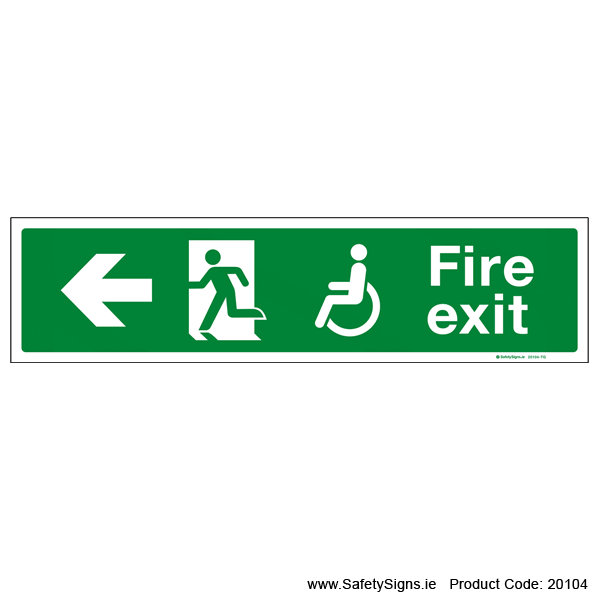 Fire Exit SG109 Arrow Left - 20104