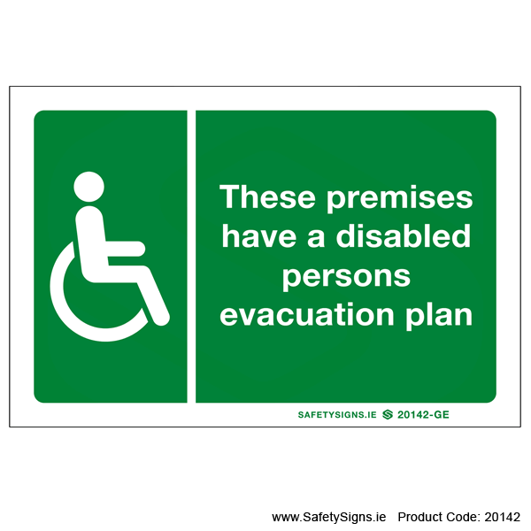 Disabled Persons Evacuation Plan - 20142