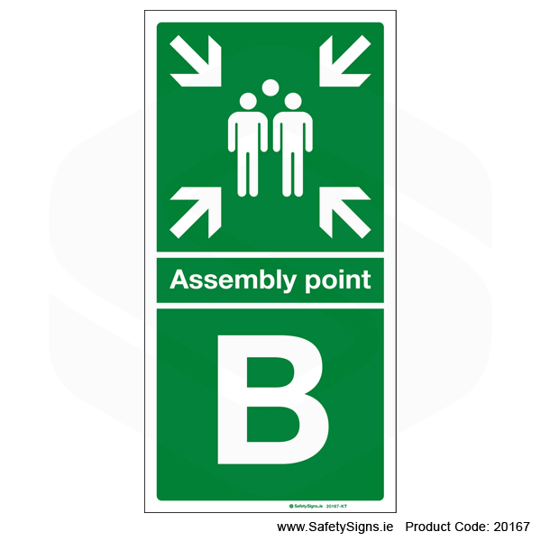 Fire Assembly Point SG304 - Letters A to E