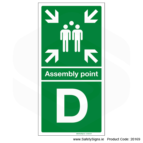 Fire Assembly Point SG304 - Letters A to E