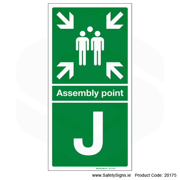 Fire Assembly Point SG304 - Letters F to J